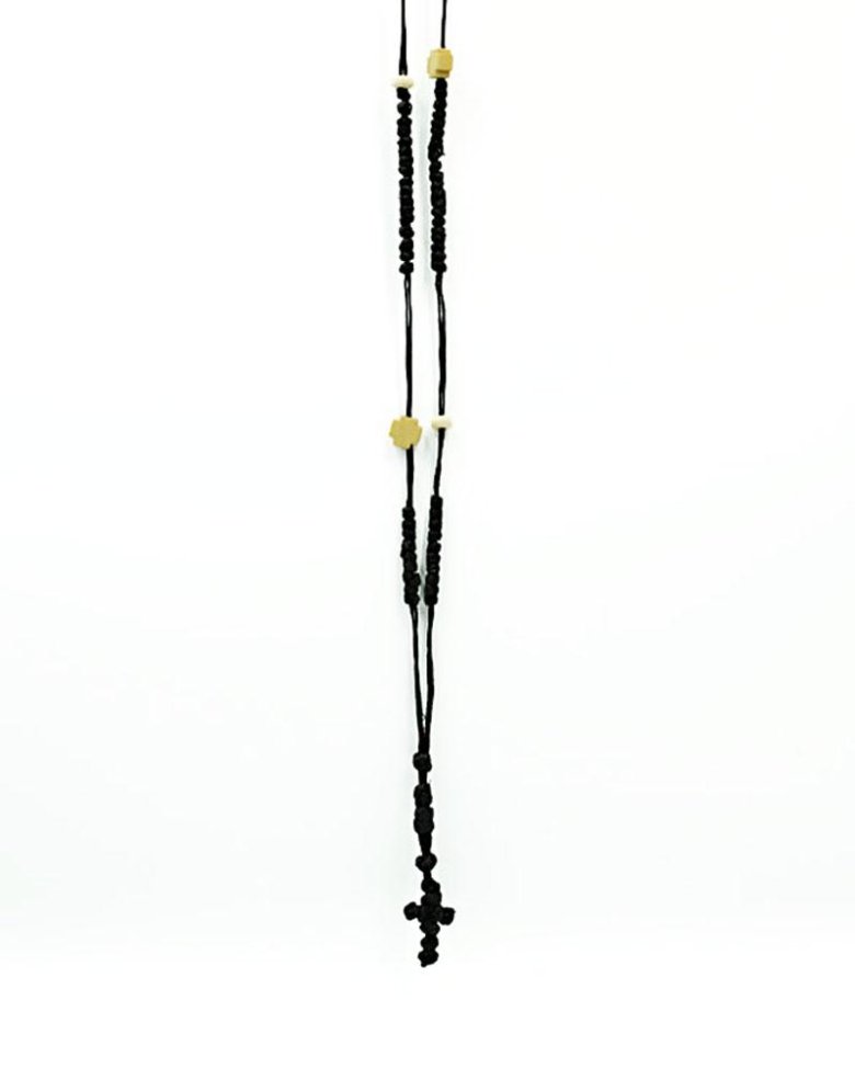Komboskini necklace pendant 100 knots waxed from Mount Athos