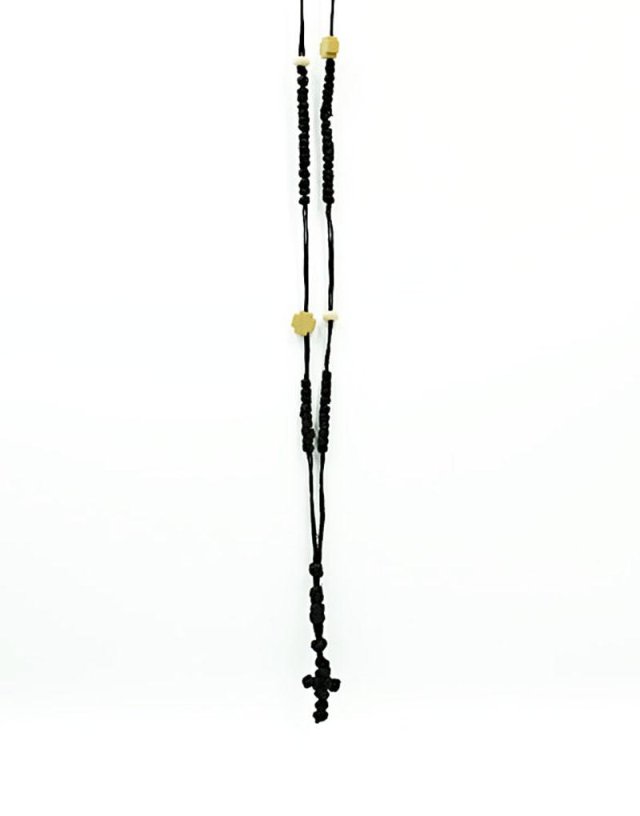 Komboskini necklace pendant 100 knots waxed from Mount Athos