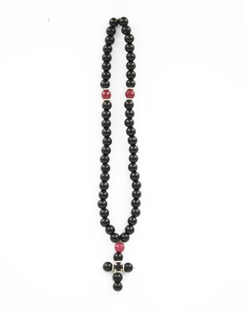 Car Pendant with 50 beads in black color