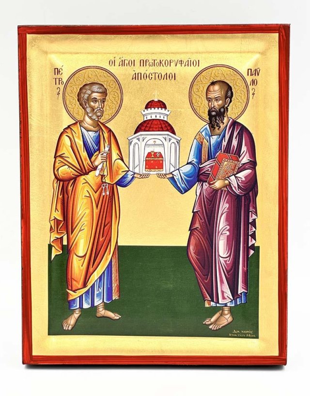 The embrace of Saints Peter and Paul Apostles
