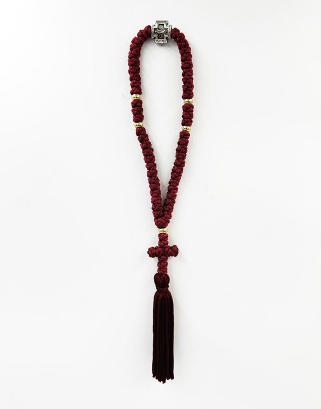 Komboskini Prayer rope 50 knots red