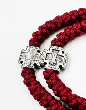 Komboskini Prayer rope 50 knots red