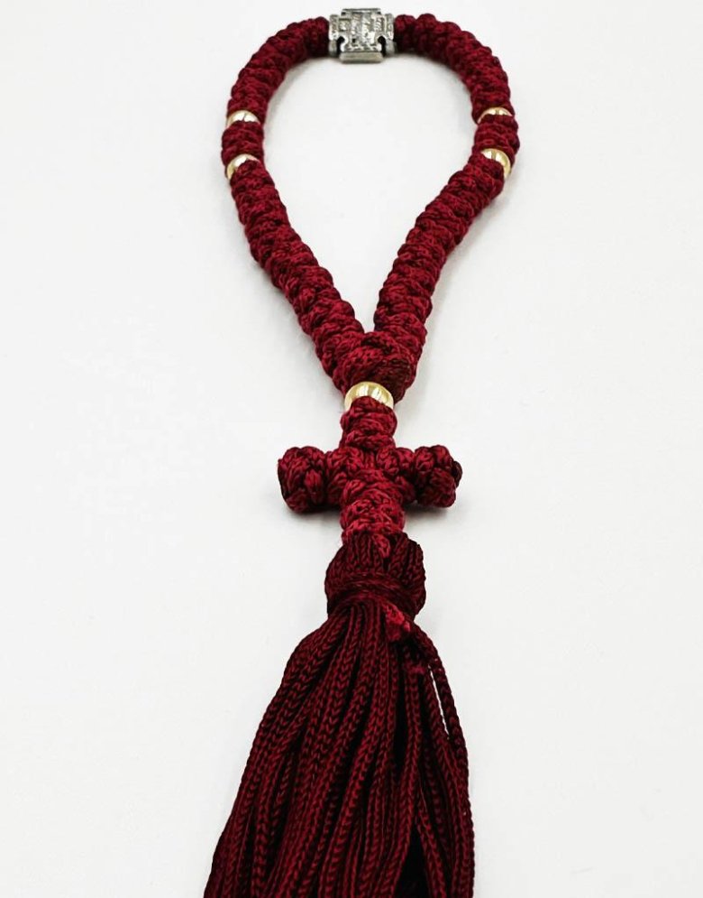 Komboskini Prayer rope 50 knots red