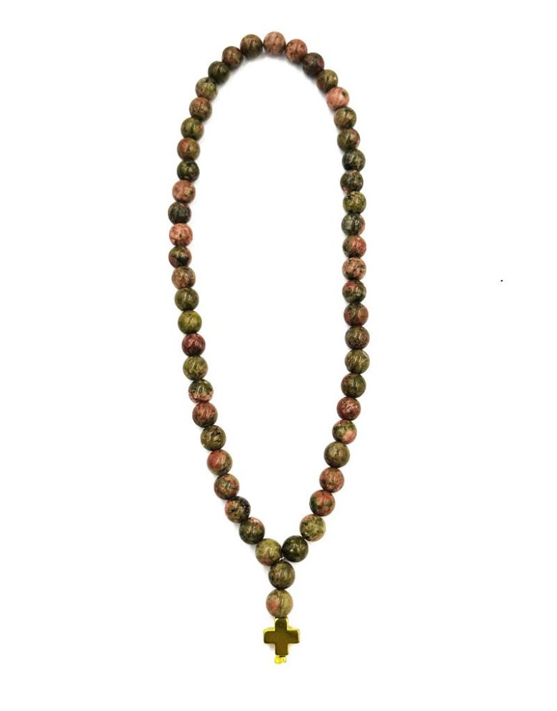 Komboskini Prayer rope 50 semi-precious beads unakite