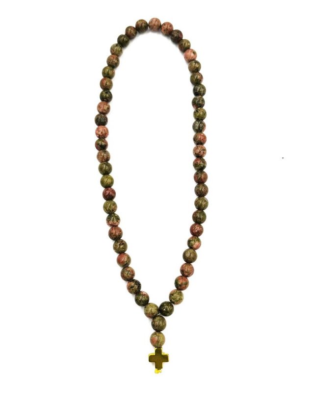 Komboskini Prayer rope 50 semi-precious beads unakite