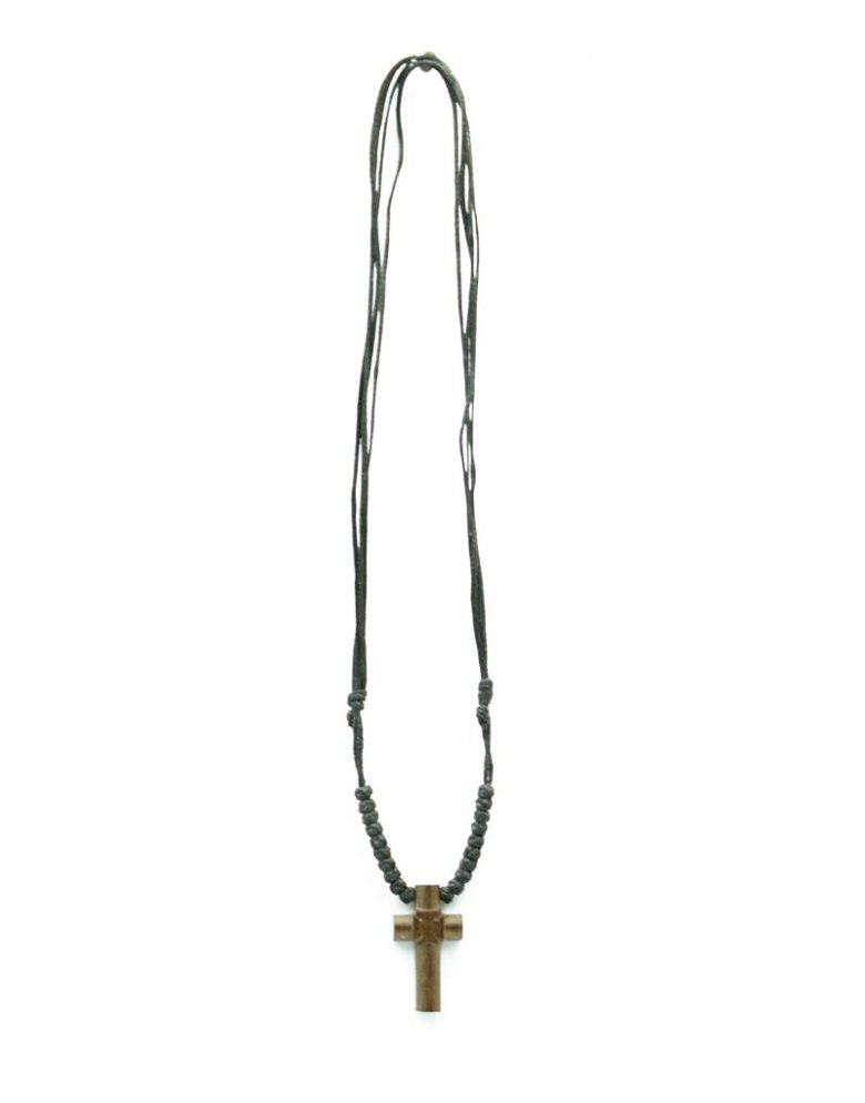 Komboskini pendant with 20 knots and wooden cross