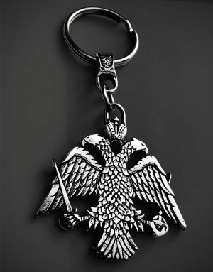 Double-headed eagle keychain