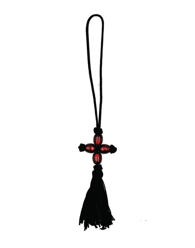 Car pendant with red beads