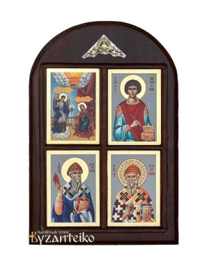 Σύνθεση – Ευαγγελισμός της Θεοτόκου, Άγιος Παντελεήμων, Άγιος Σπυρίδων