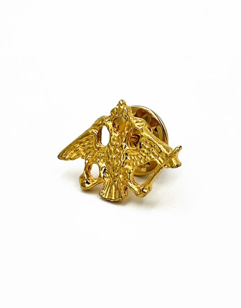 Lapel pin Byzantine Double-headed Eagle Gold 1,7*2.5 cm