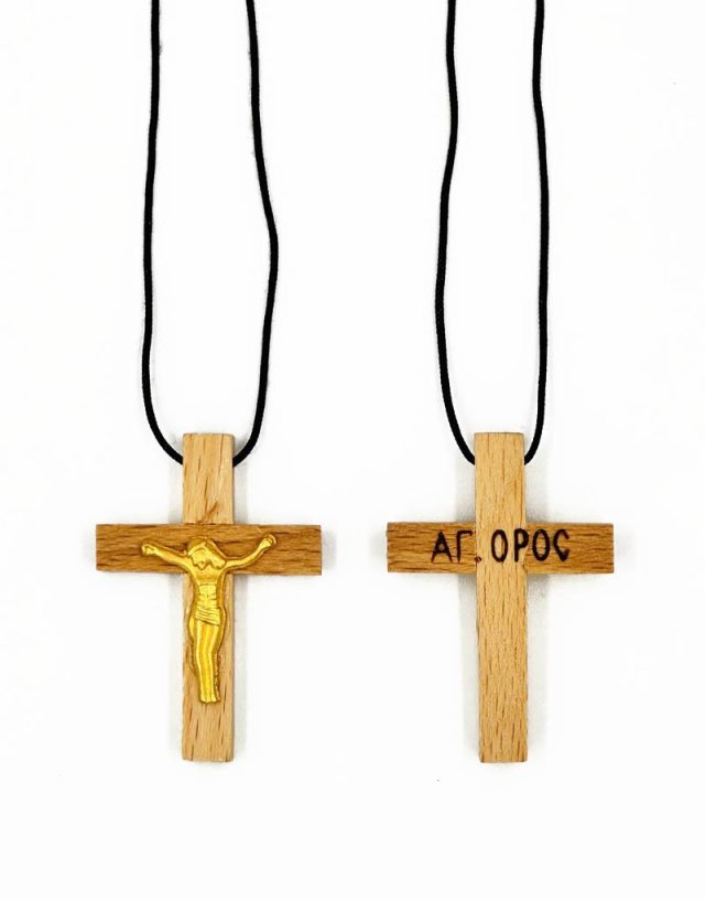 Wooden Cross Necklace Mount Athos