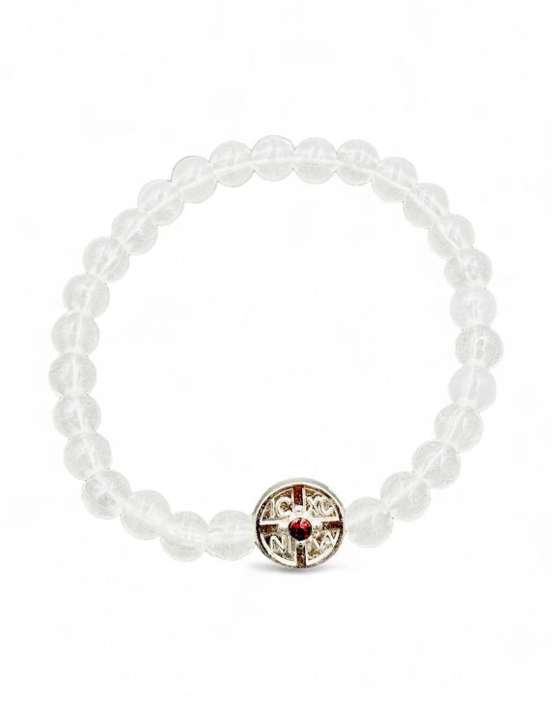 Bracelet with glow-in-the-dark beads IC XC NIKA