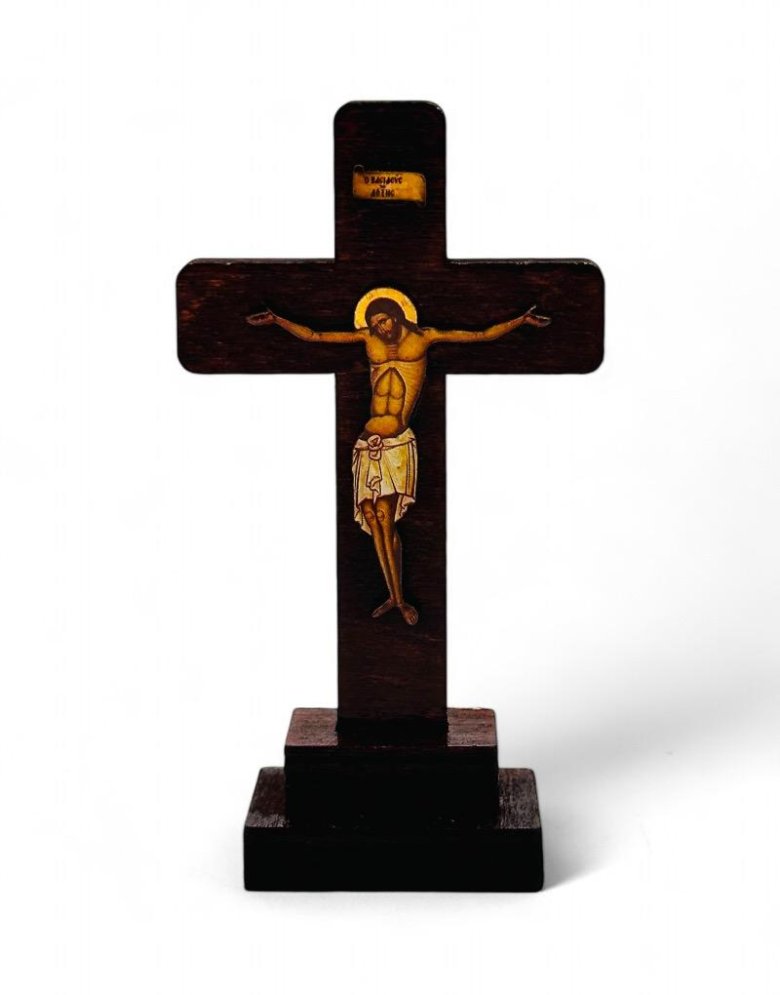 Handmade Wooden Table Cross | IC XC NIKA