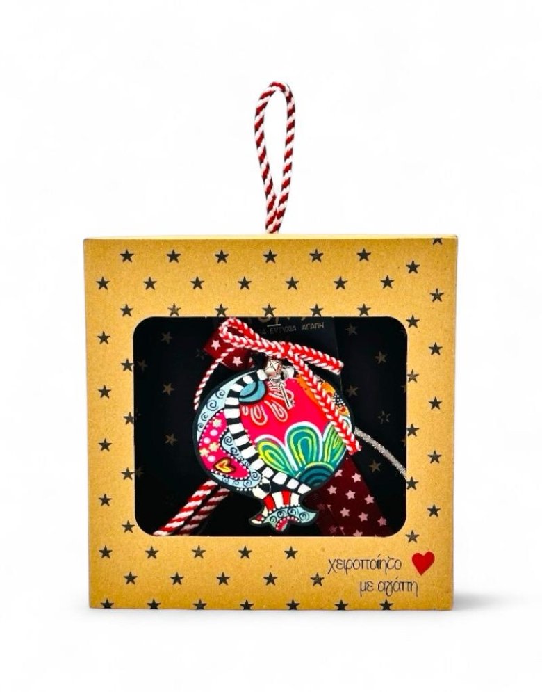 Wooden Pomegranate Charm - 18*6.5*17.5 (IN GIFT BOX)