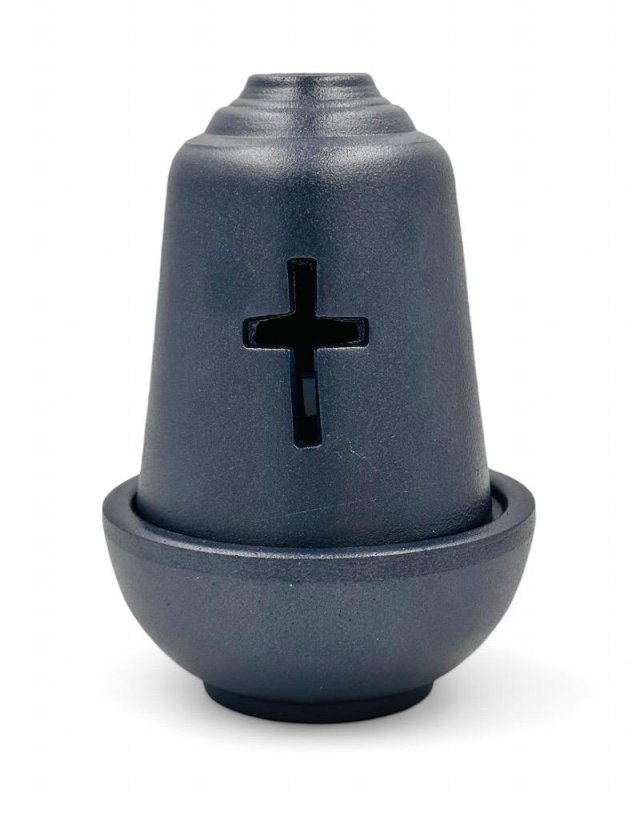 Ceramic Candle in Blue with Inner Glass for Oil