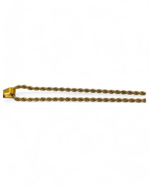 Stainless Steel Cross necklace gold with strass 5*3 cm