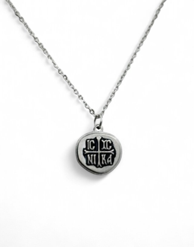 Stainless Steel Pendant silver IC XC NI KA - 1.5*1.5 cm