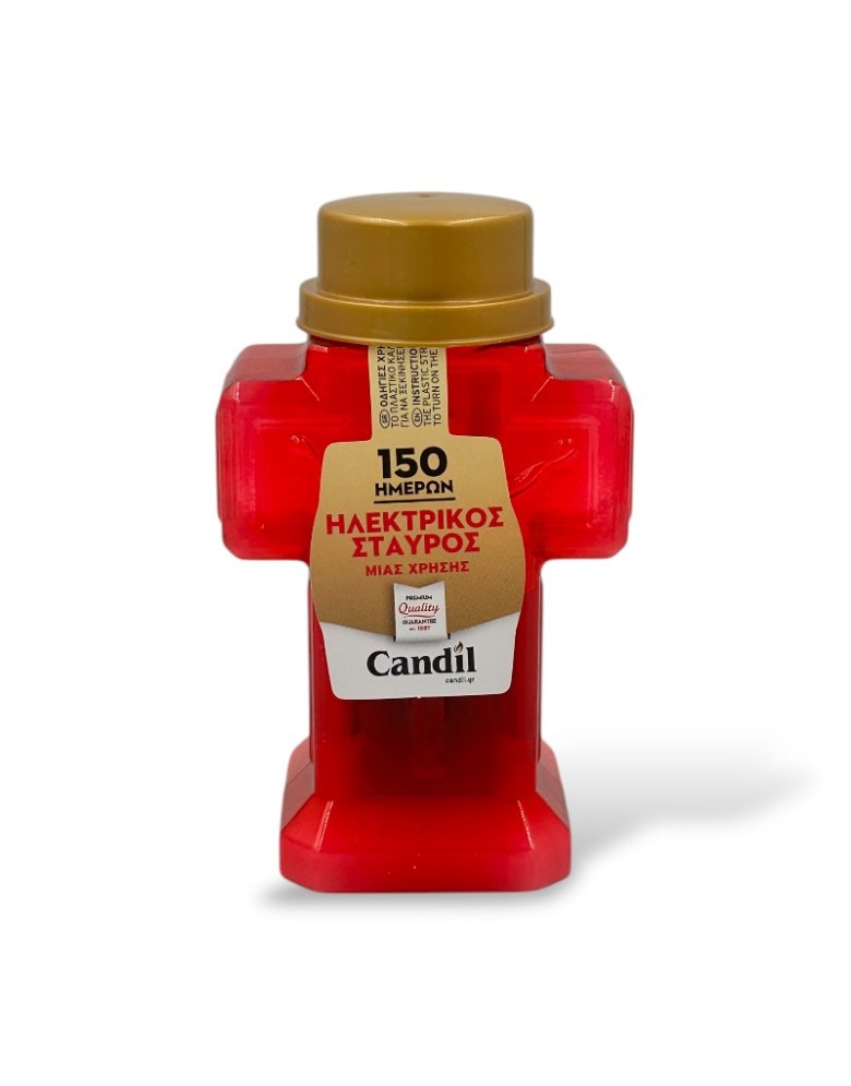 Ηλεκτρικό Κερί Σταυρός Κόκκινος Μικρός Candil (+/-150 ημερών)
