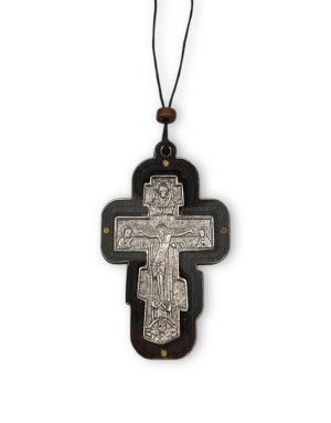 Wooden Hanging Car Cross with Plexiglass 7cm – Amulet Crucifix