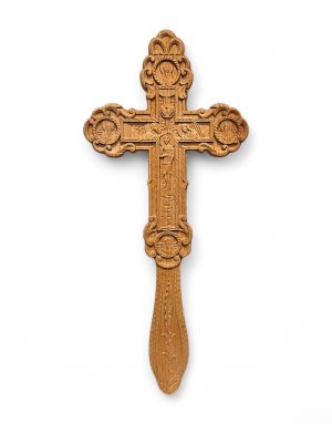 Wooden Hand-Carved Blessing Cross (26*11.5cm) – Mount Athos