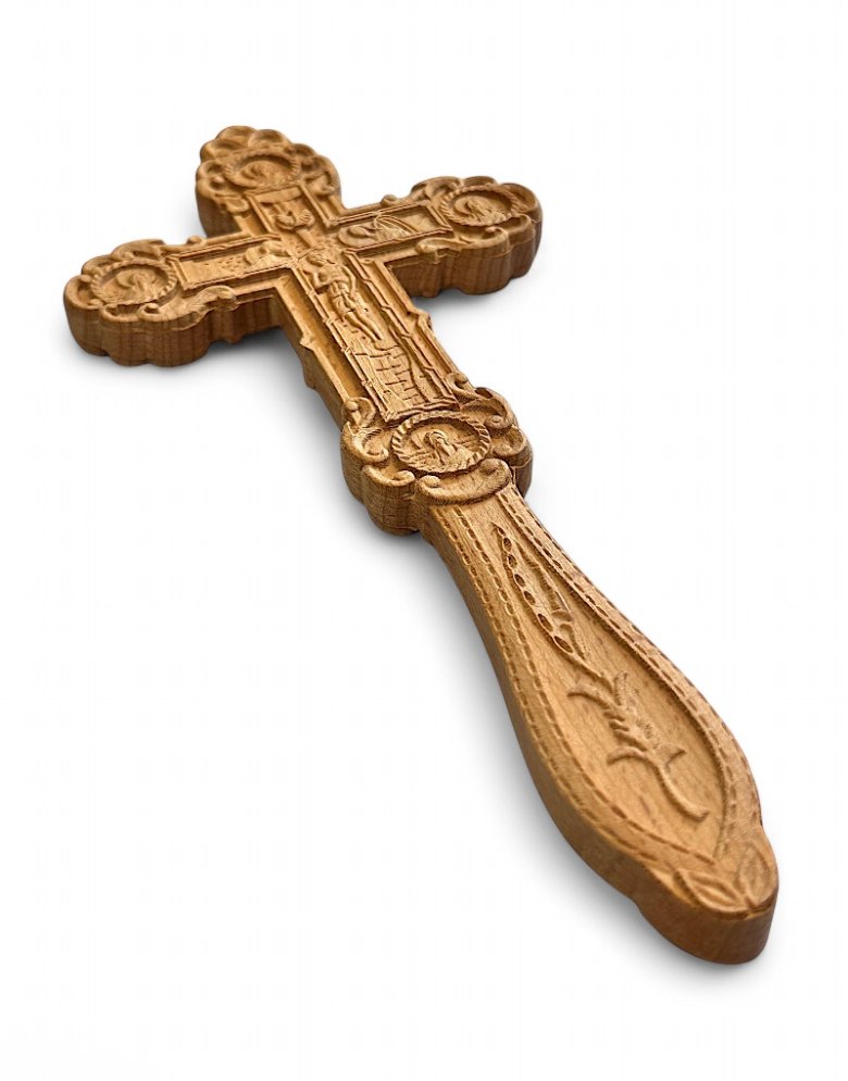 Wooden Hand-Carved Blessing Cross (26*11.5cm) – Mount Athos