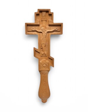 Wooden Hand-Carved Blessing Cross (26*10cm) – Mount Athos