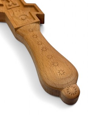 Wooden Hand-Carved Blessing Cross (26*10cm) – Mount Athos