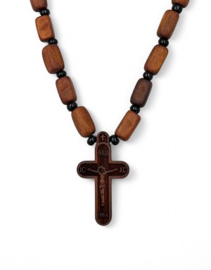 Handmade Athonite Wooden Cross Necklace
