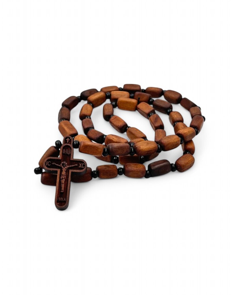 Handmade Athonite Wooden Cross Necklace