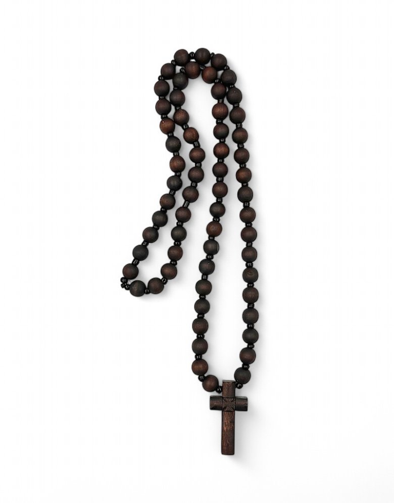 Handmade Athonite Wooden Cross Necklace Carved