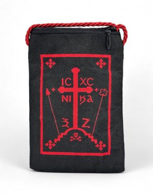 Embroidered Neck Wallet – Mount Athos Style with Monastic Symbol