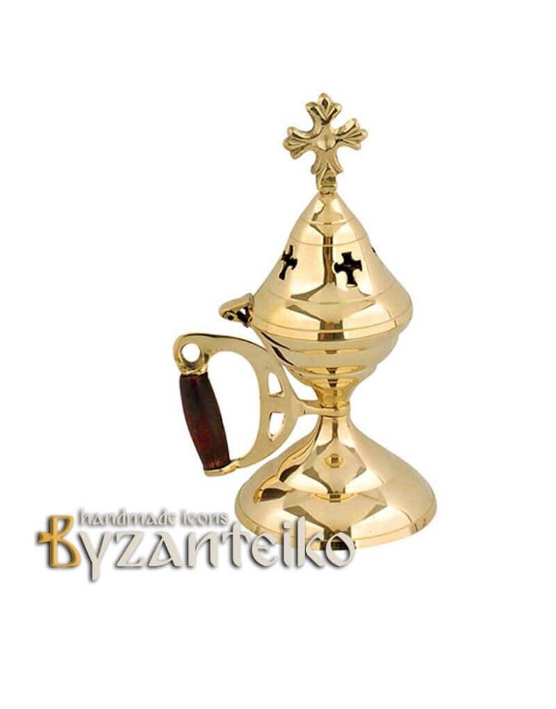 House censer with wooden handle