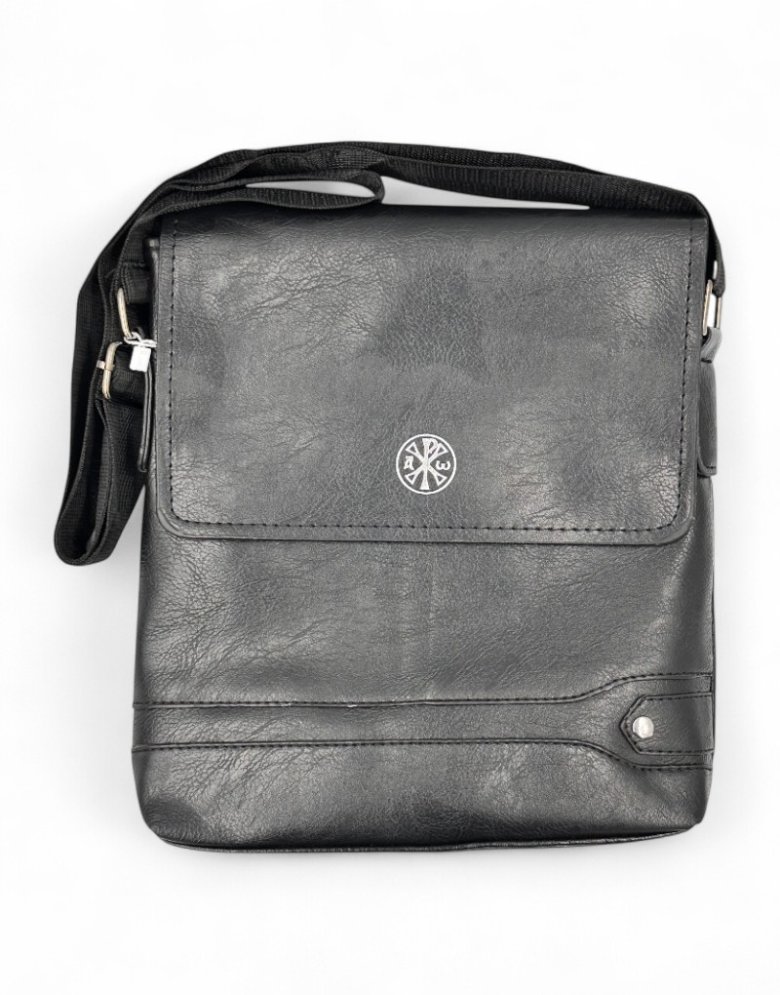 Messenger Shoulder Bag – Black with Christogram