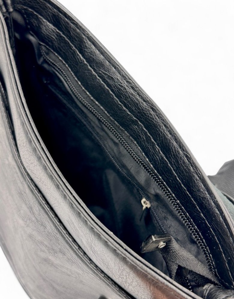 Messenger Shoulder Bag – Black with Christogram