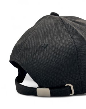 Black Fabric Hat with Velcro Patch Panel