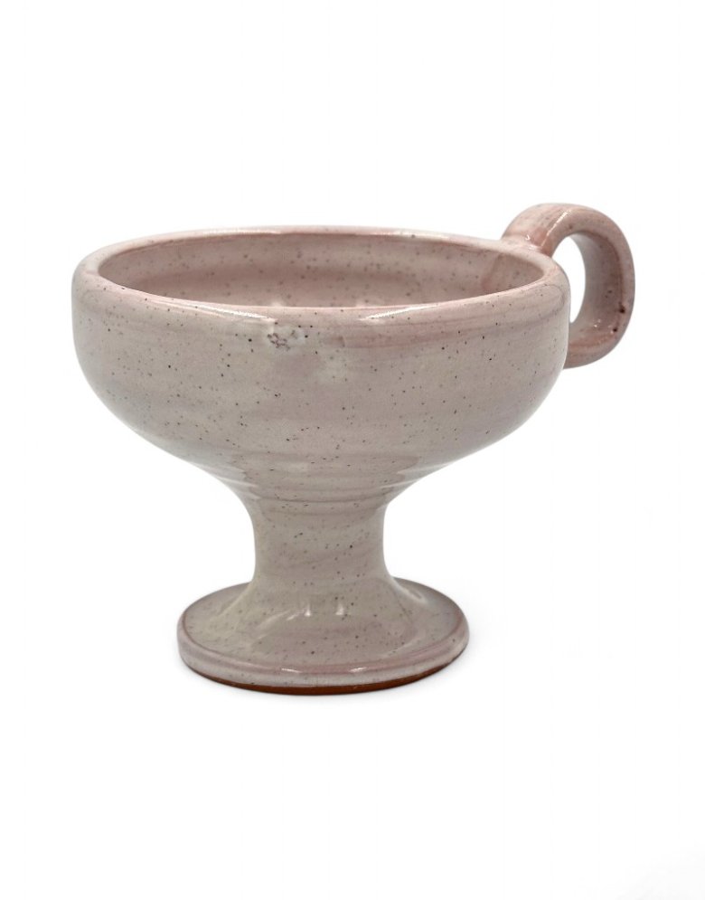 Handmade Ceramic Incense Burner Soft white - Diameter 8cm