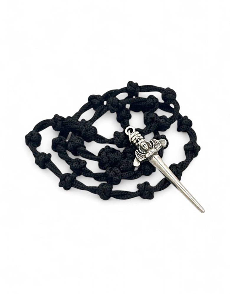 Prayer Rope Necklace with the Sword "Taxiarchis of Mantamados" Pendant