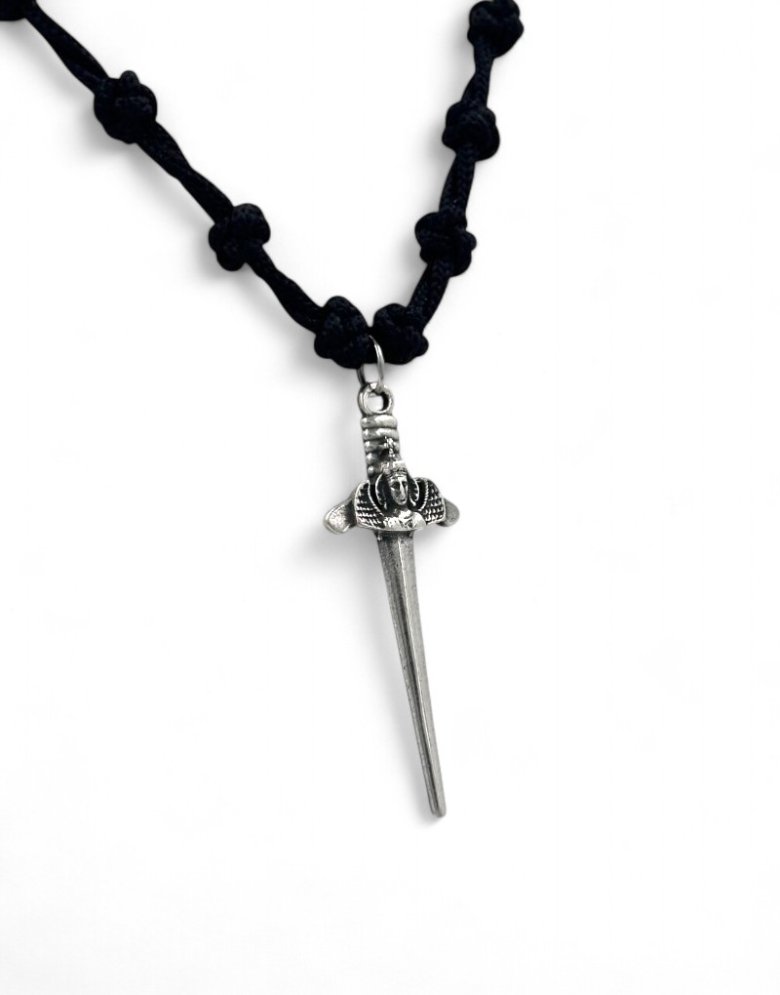 Prayer Rope Necklace with the Sword "Taxiarchis of Mantamados" Pendant