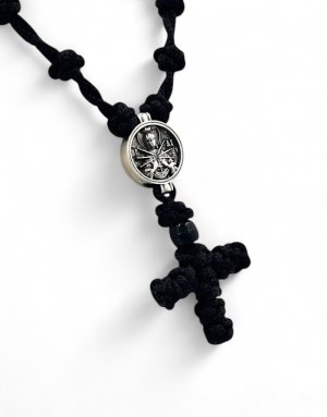 Prayer Rope Necklace – "Virgin Mary with the 7 Swords" Pendant