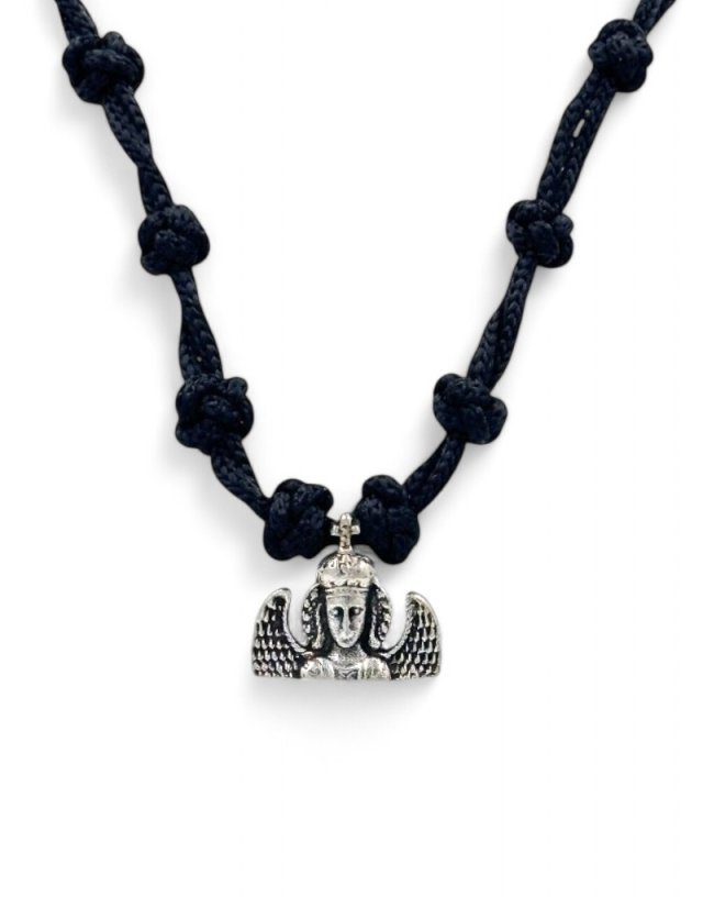 Prayer Rope Necklace – 33 Knots with "Taxiarchis of Mantamados" Pendant (Αντιγραφή)