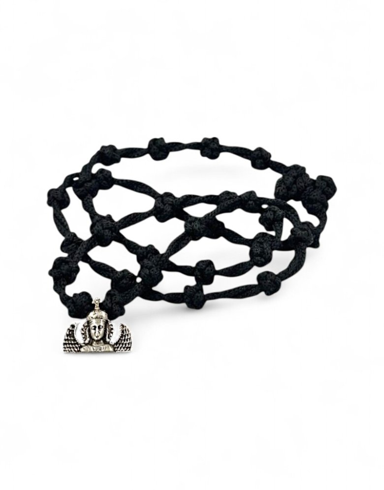 Prayer Rope Necklace – 33 Knots with "Taxiarchis of Mantamados" Pendant (Αντιγραφή)