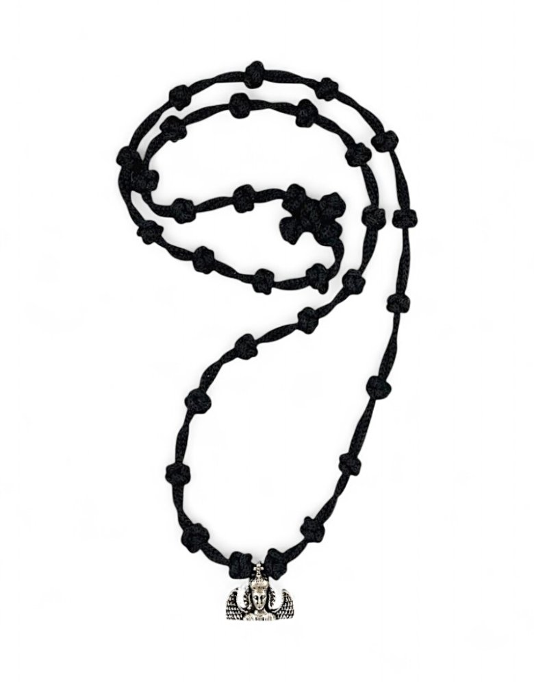 Prayer Rope Necklace – 33 Knots with "Taxiarchis of Mantamados" Pendant (Αντιγραφή)