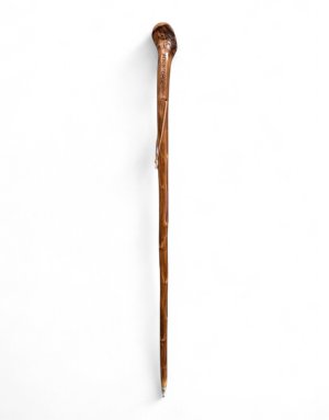 Handcrafted Hiking Stick from Chestnut Root – 135 cm | Made in Mount Athos