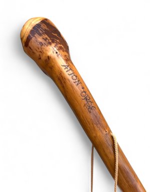 Handcrafted Hiking Stick from Chestnut Root – 135 cm | Made in Mount Athos