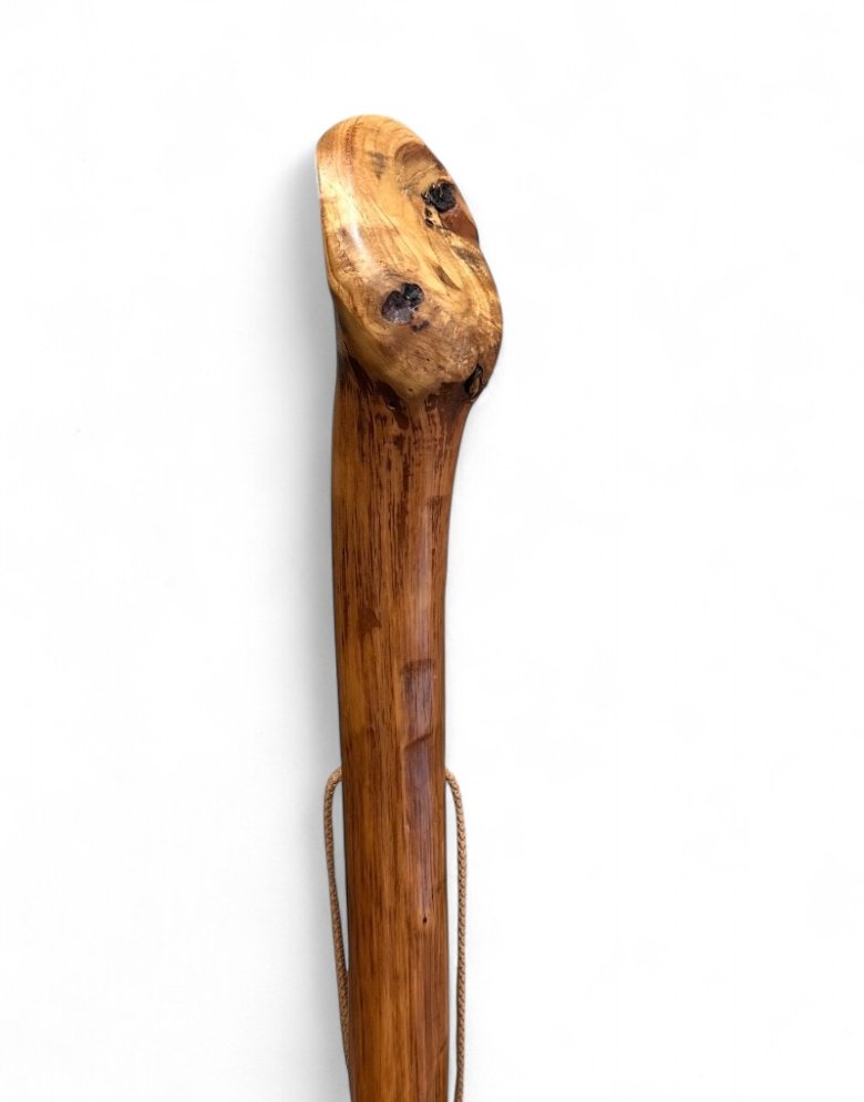 Handcrafted Hiking Stick from Chestnut Root – 135 cm | Made in Mount Athos