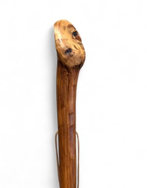 Handcrafted Hiking Stick from Chestnut Root – 135 cm | Made in Mount Athos
