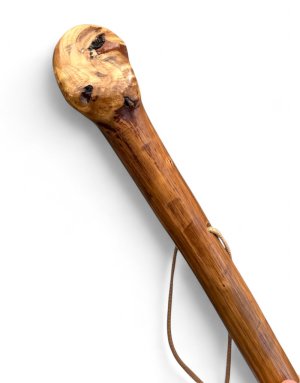 Handcrafted Hiking Stick from Chestnut Root – 135 cm | Made in Mount Athos