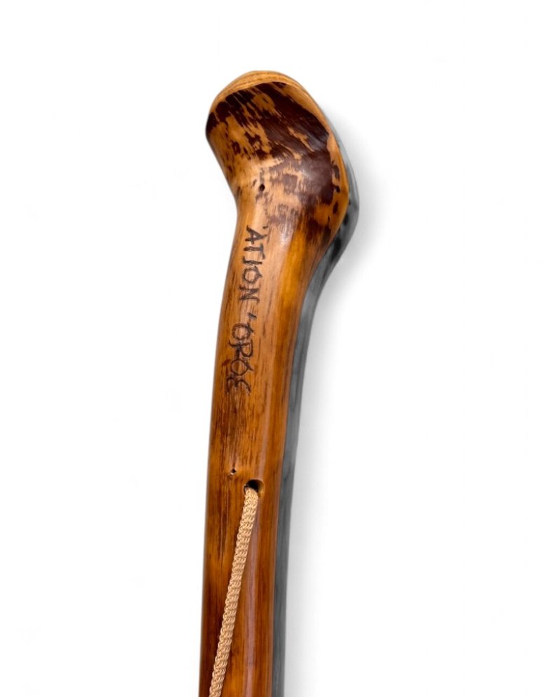 Handcrafted Hiking Stick from Chestnut Root – 135 cm | Made in Mount Athos