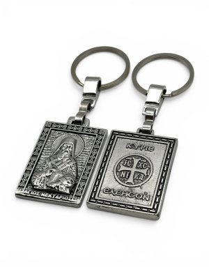 Keychain with Saint Nektarios – IC XC NIKA