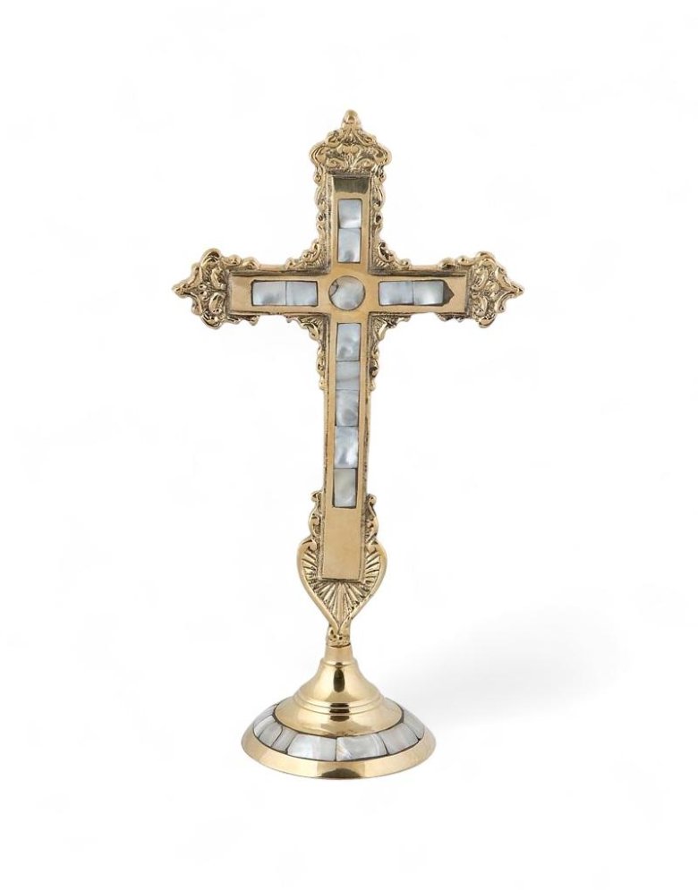 Bronze Cross with mother of pearl